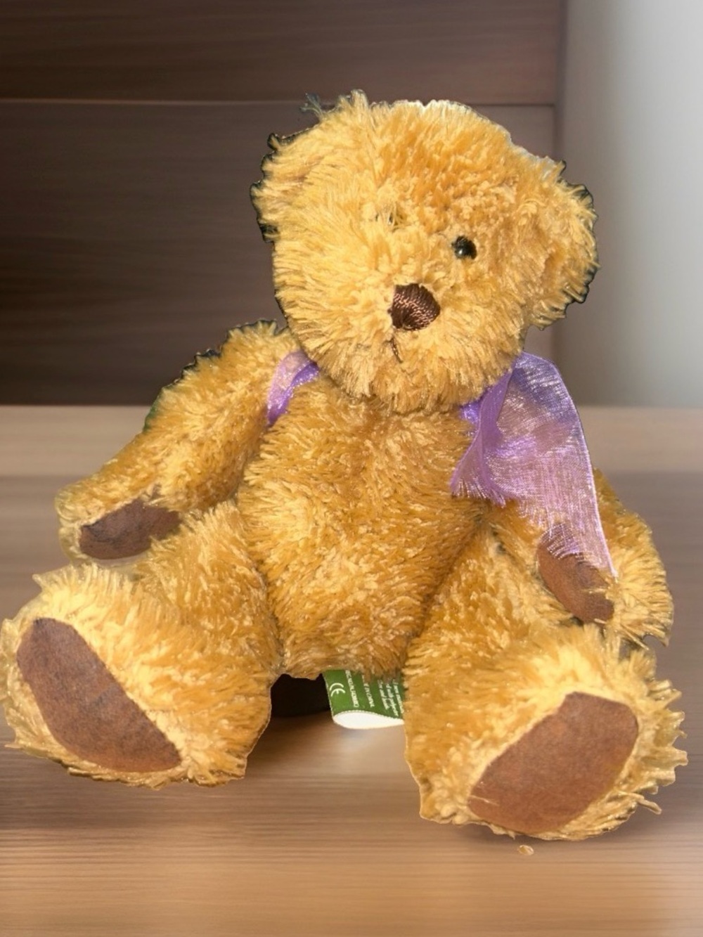 First & Main Inc 9”  Teddy Bear Plush Good Condition “Scruffy” 1742 Brown